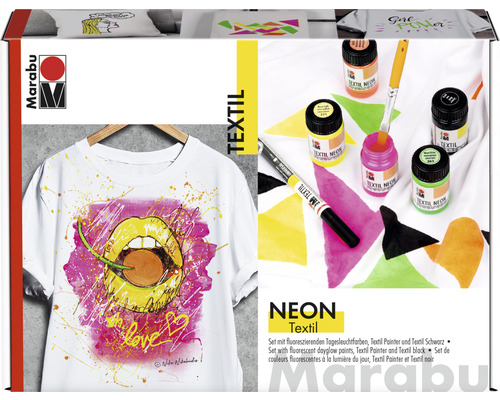 Marabu Textiel Neon Set, 7-delig