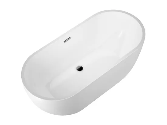 Baignoire îlot design ovale BOSTON blanche 166 cm