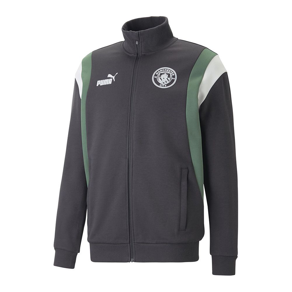 Puma MCFC ARCHIVE - Sweat Homme flat dark gray/deep forest