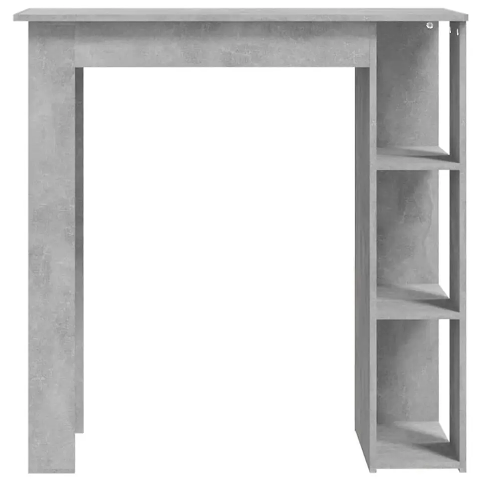 vidaXL - Bartafel met opbergruimte - Betongrijs - Bewerkt hout - 102x50 cm