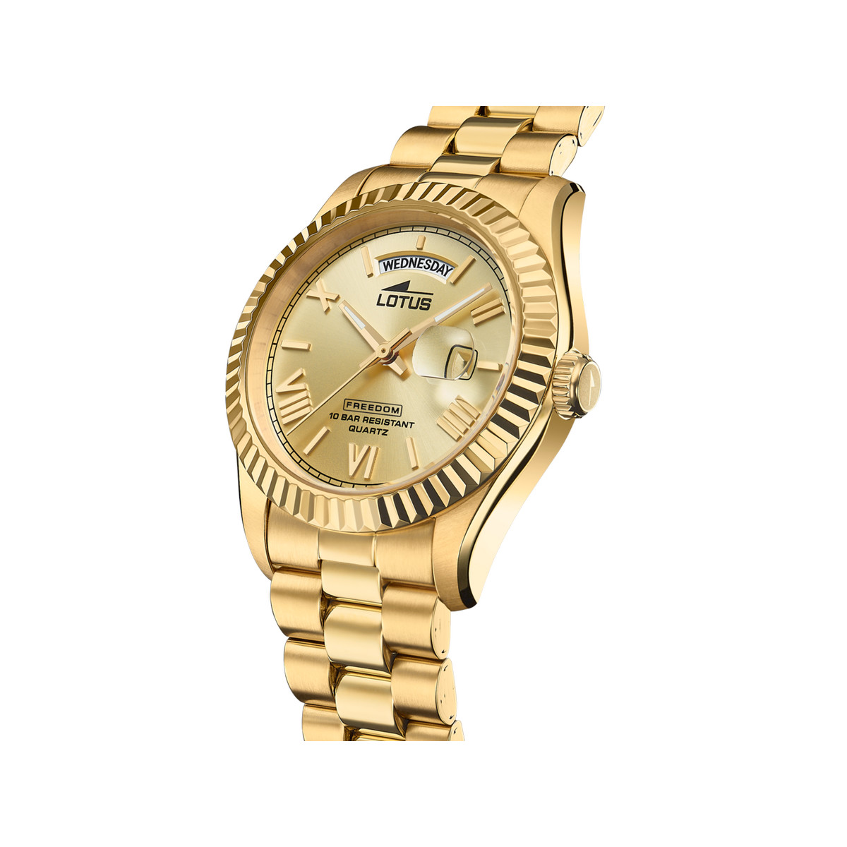 Montre LOTUS Freedom homme acier doré jaune