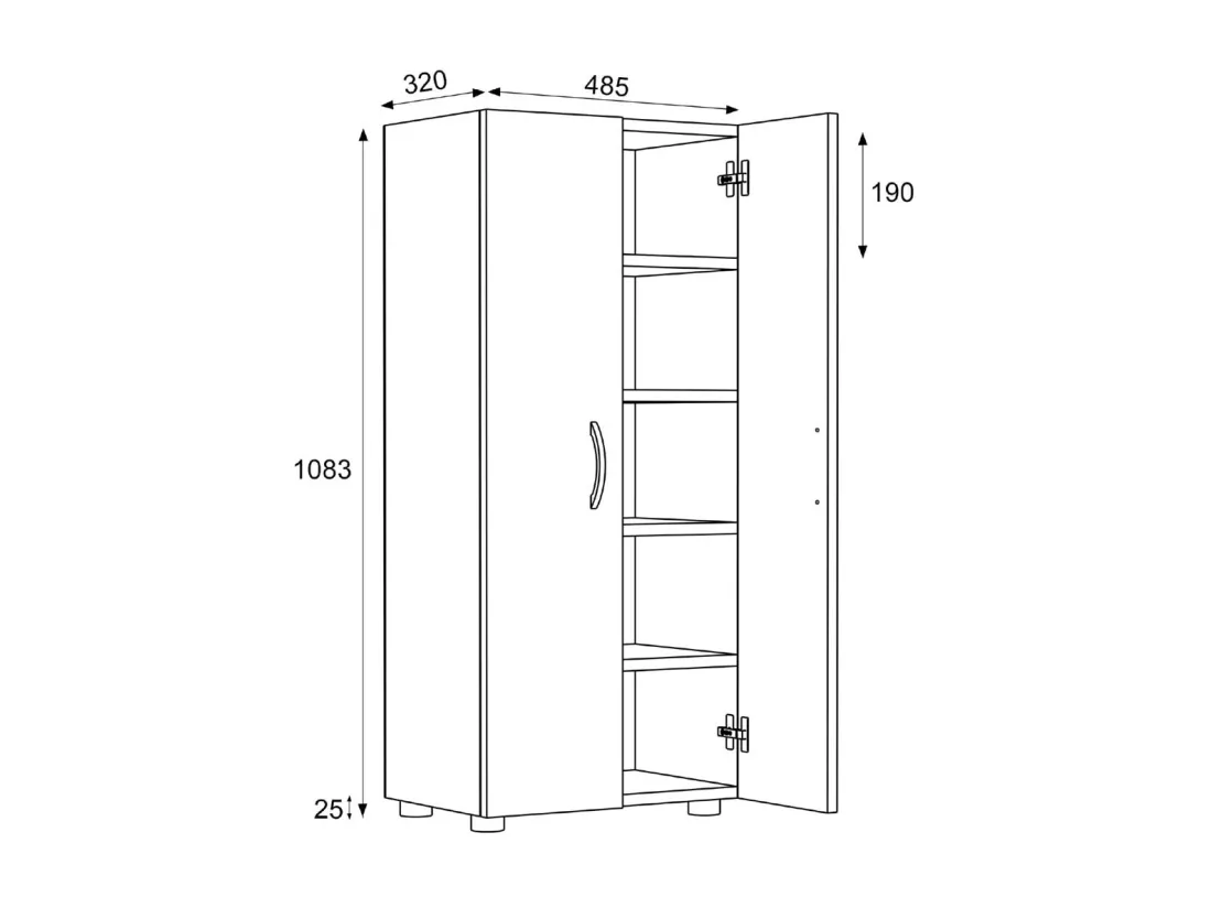 XL Bois Grande armoire à chaussures Ulas 5