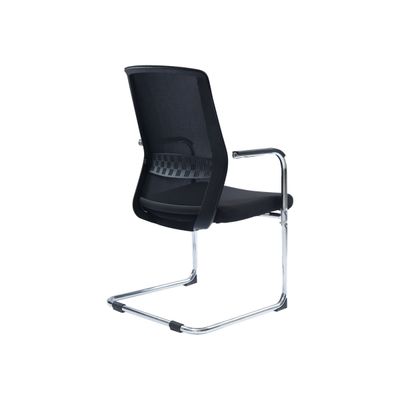Chaise LUGE SCOTT - dossier haut - accoudoirs intégrés - noir