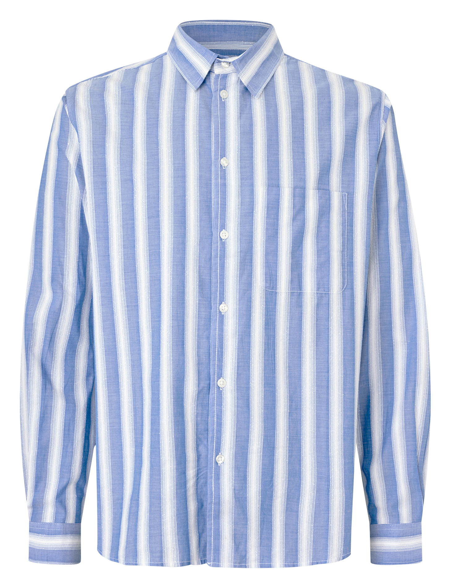 SARYAN J - Chemise droite en coton bio | Bleu