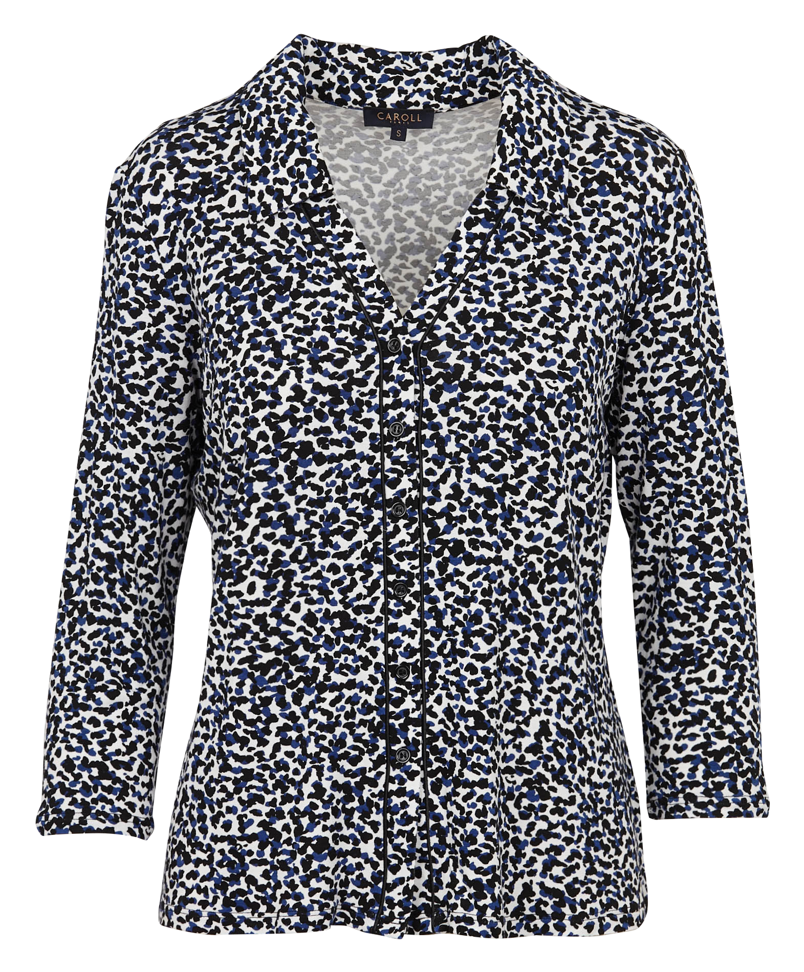 TITO - Chemise droite col classique à imprimé | Bleu