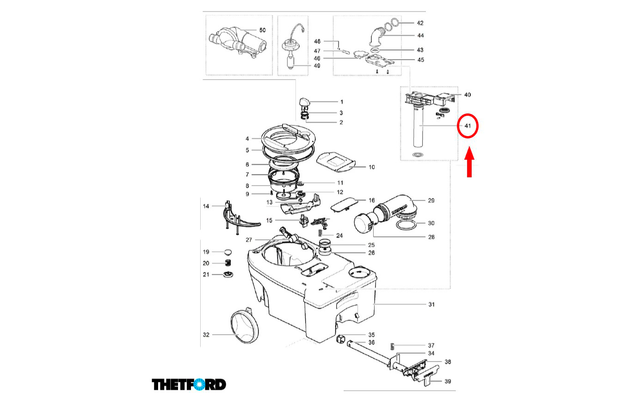 Thetford Insert Pump Out passend zu Abwassertank C250 - C260