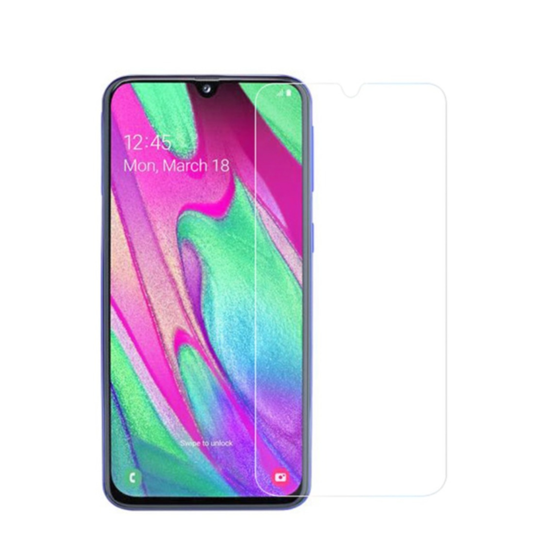 Samsung Galaxy A40 Panzer Glas Displayschutz Case Friendly