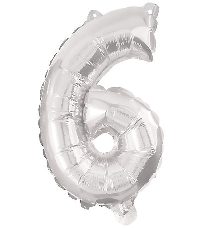 Decorata Party Folienballon - 85 cm - Nr. 6 - Silber
