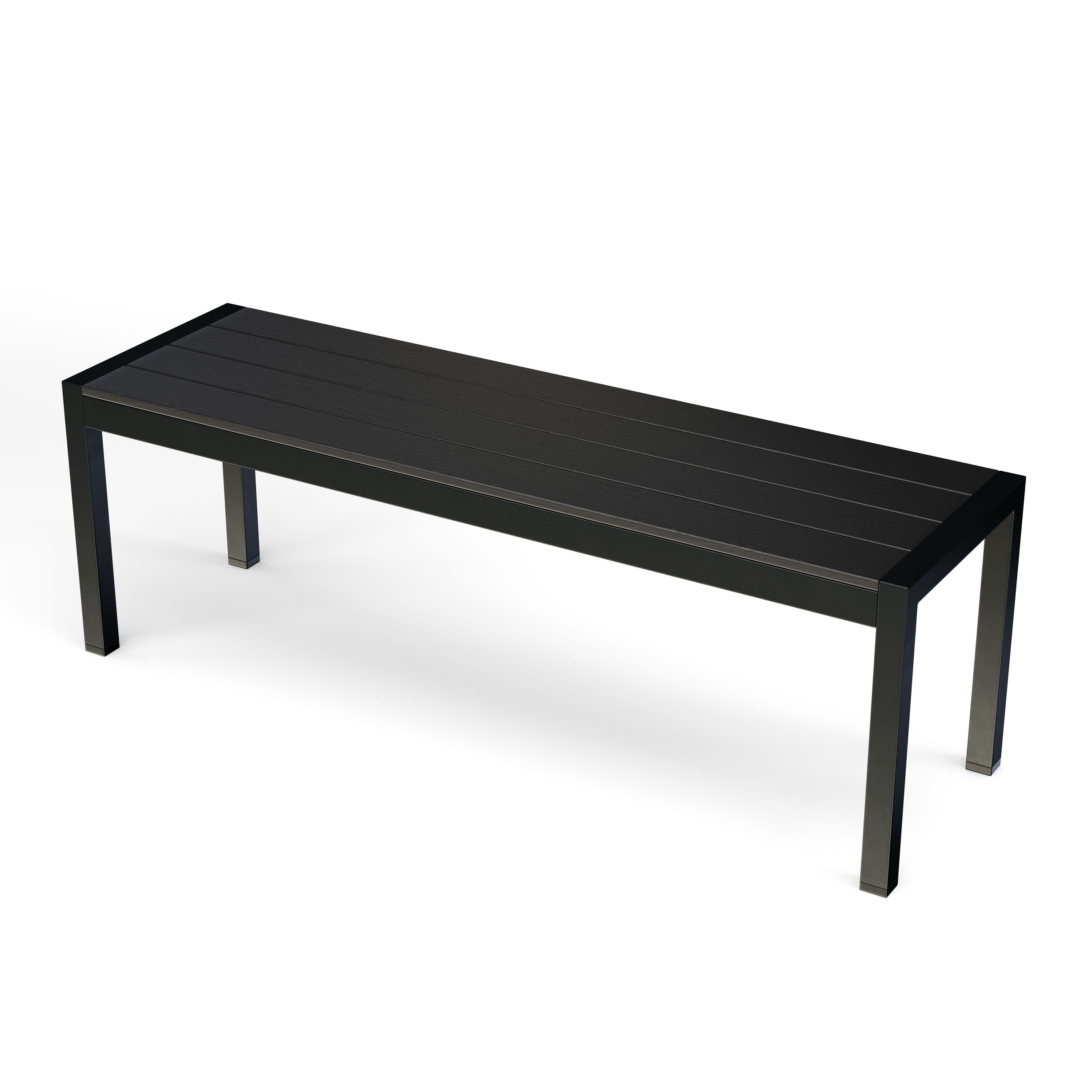 Gartenbank RIVI 135 cm schwarz