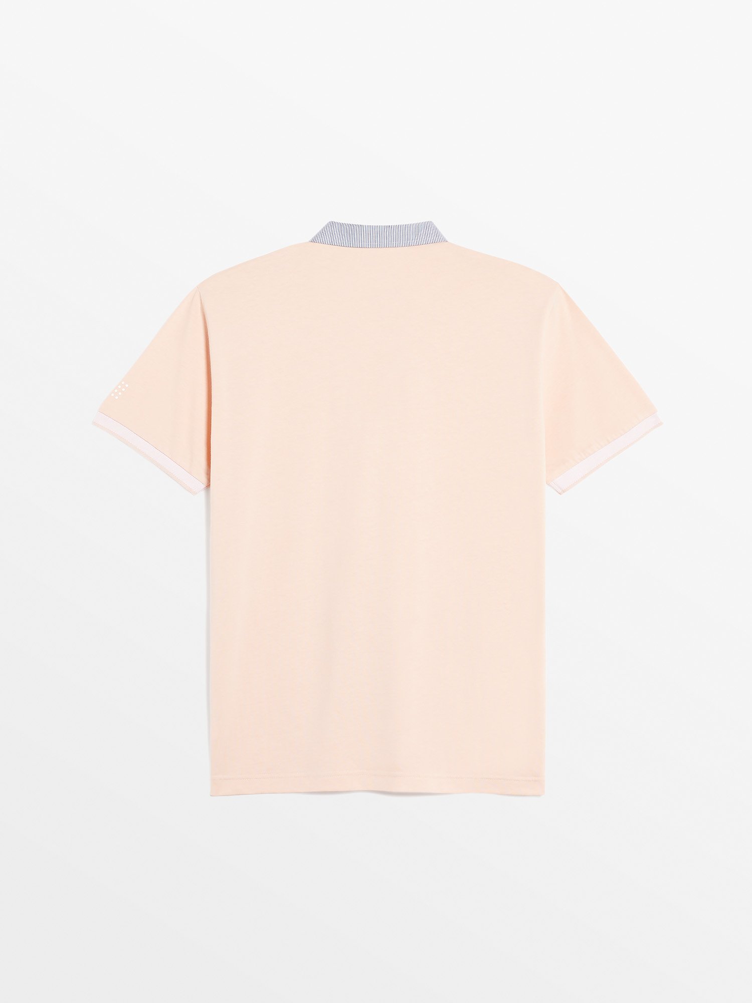 Polo Homme En Jersey de Coton Rose