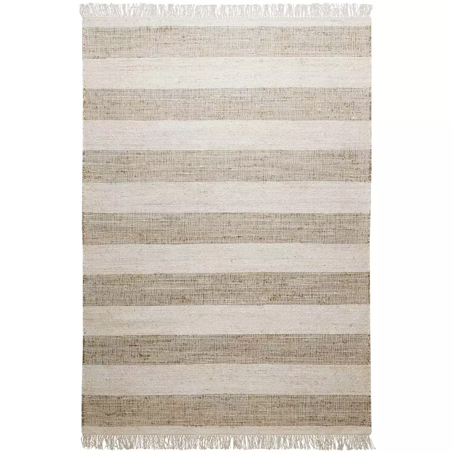 Green Looop Handweb-Teppich Virgil sand, creme