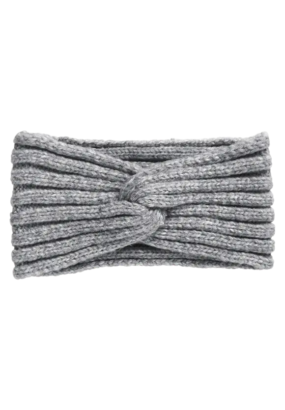 Stirnband mit Knotendetail - anthracite melange