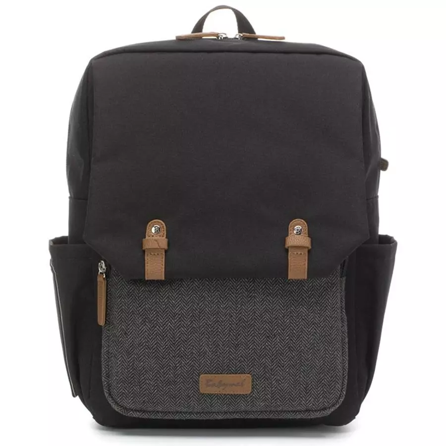 Babymel Wickelrucksack ECO George Black-Tweed