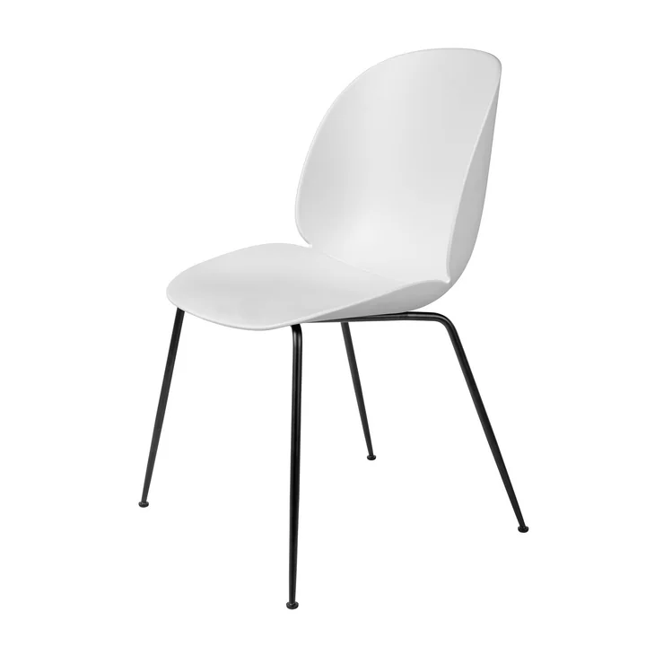Gubi - Beetle Dining Chair, Conic Base schwarz / new beige