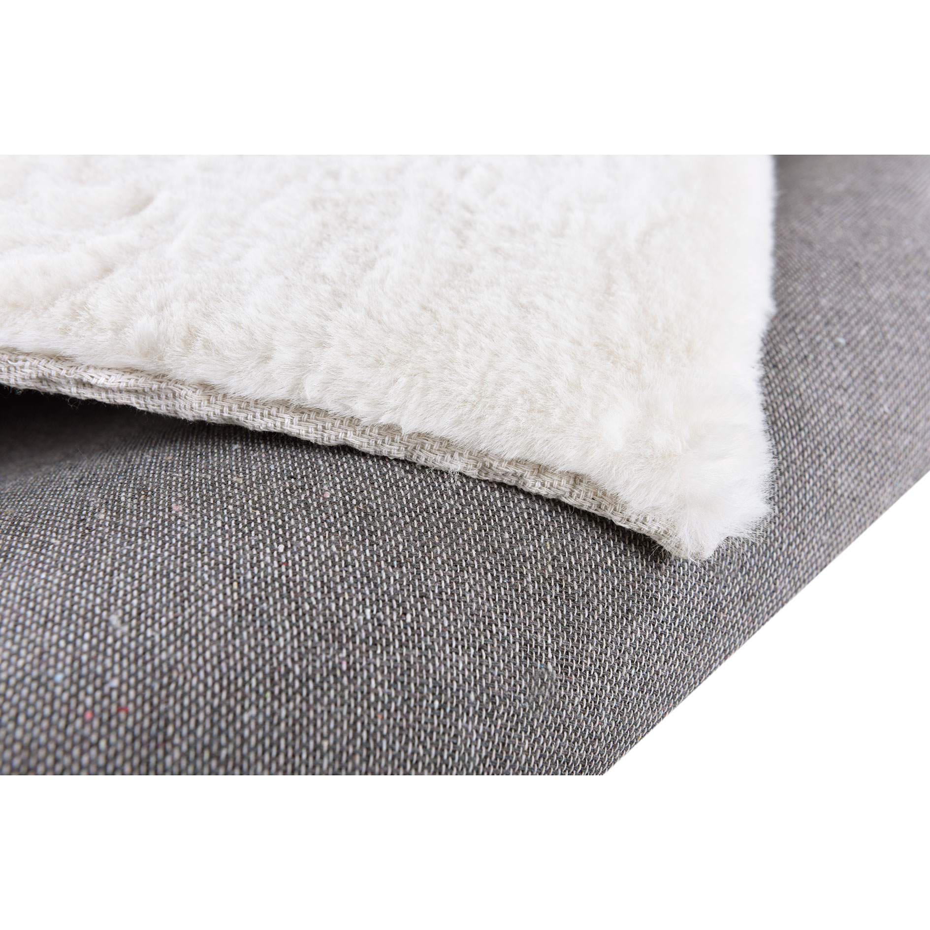 Kunstfellteppich - white - Herzform - 90x90 cm