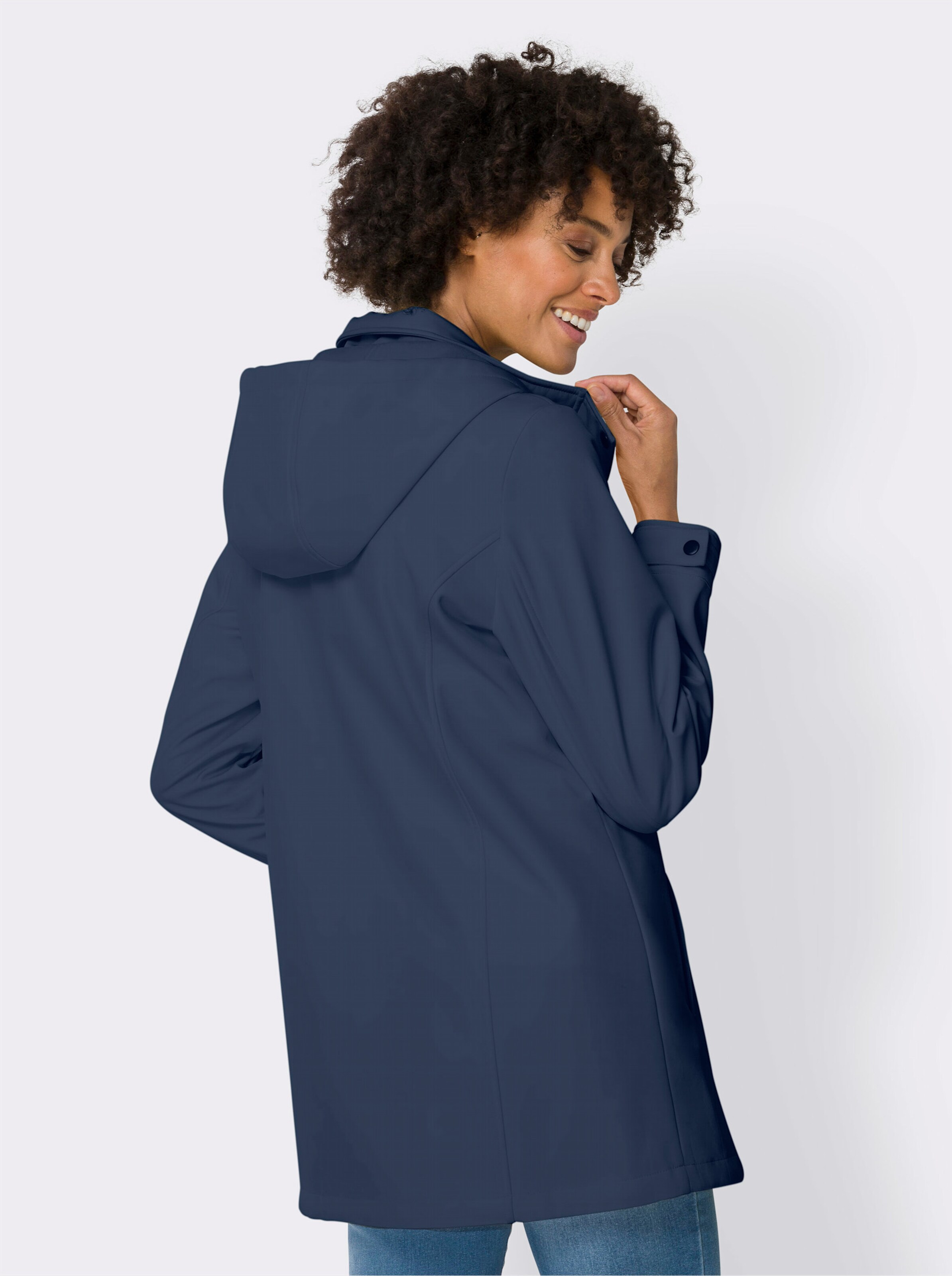 Softshelljacke mit Druckknopfleiste