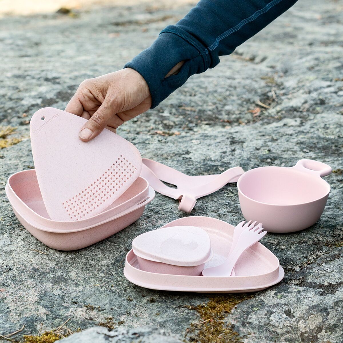 Outdoor MealKit matboks med tilbehør, Dustypink