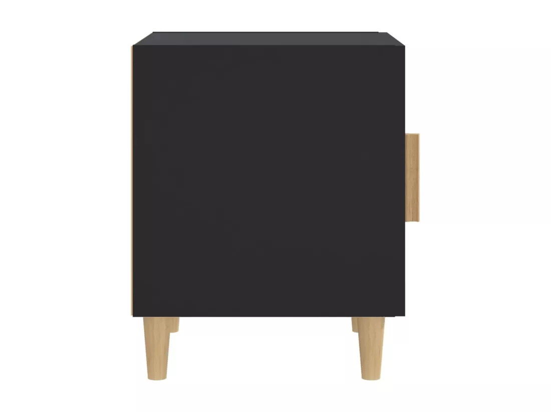Table de chevet Noir Bois d'ingénierie