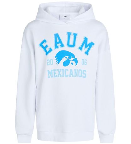 Grunt Kapuzenpullover - Kaja - Weiß m. Blau Print