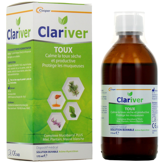Clariver Toux - Adulte, enfant, sans sucre