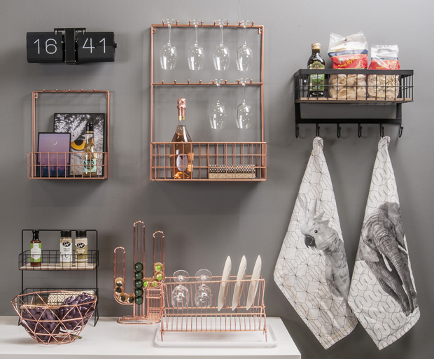 Dish rack copper