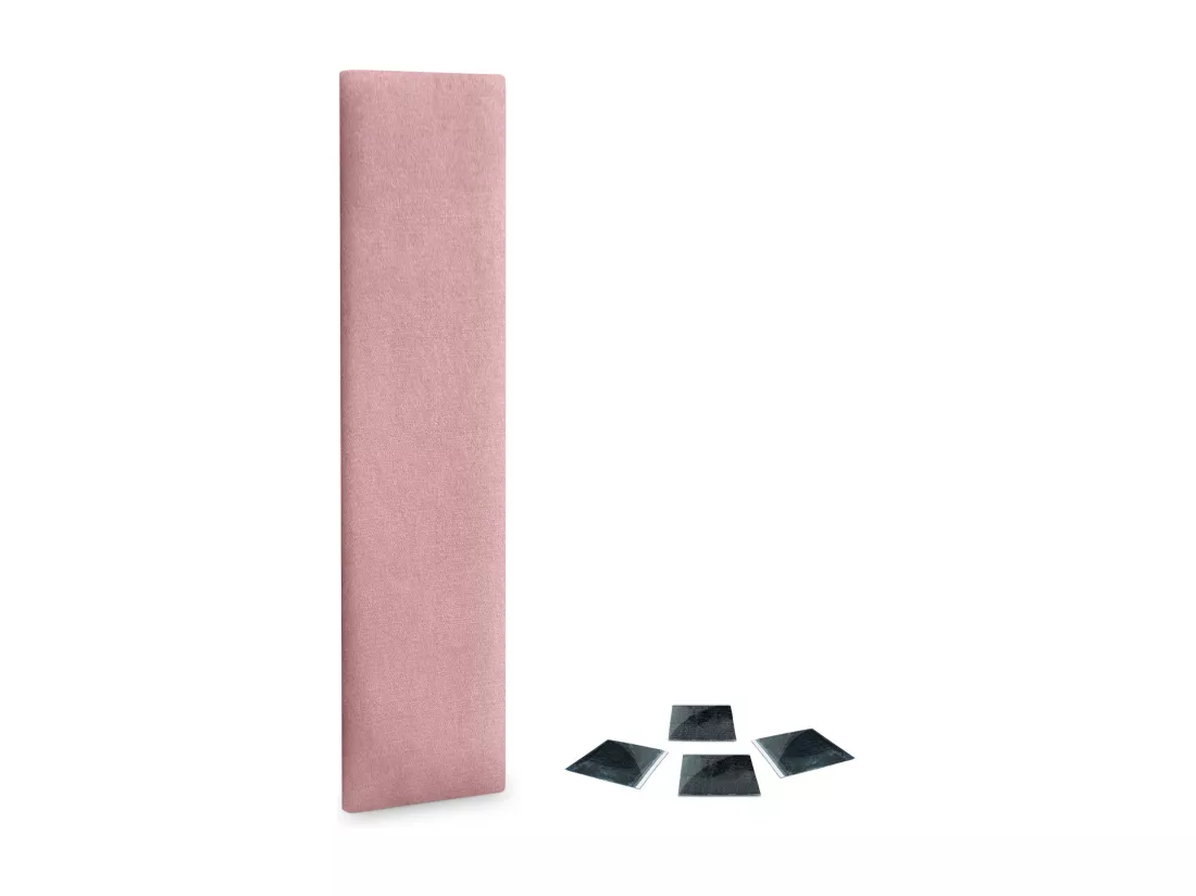 DHOME Lot de 1 Panneaux muraux en tissu auto-adhésifs Panneaux muraux absorbants acoustiques Protection contre les chocs (Rose, 60x20cm, x1)
