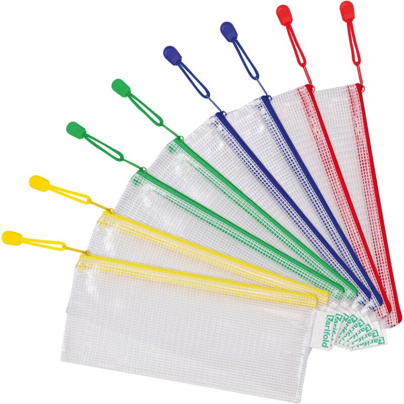 Pochettes de rangement à zip format chéquier Djois by Tarifold - Sachet de 8