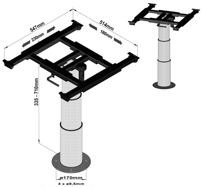 Einsäulen-Liftgestell