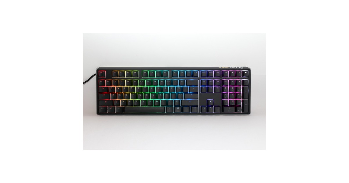 DuckyOne 3 Classic, toetsenbord  (Zwart/wit, US lay-out, Cherry MX Red, RGB led, Double-shot PBT, Hot-swappable, QUACK Mechanics, Tweedekans)