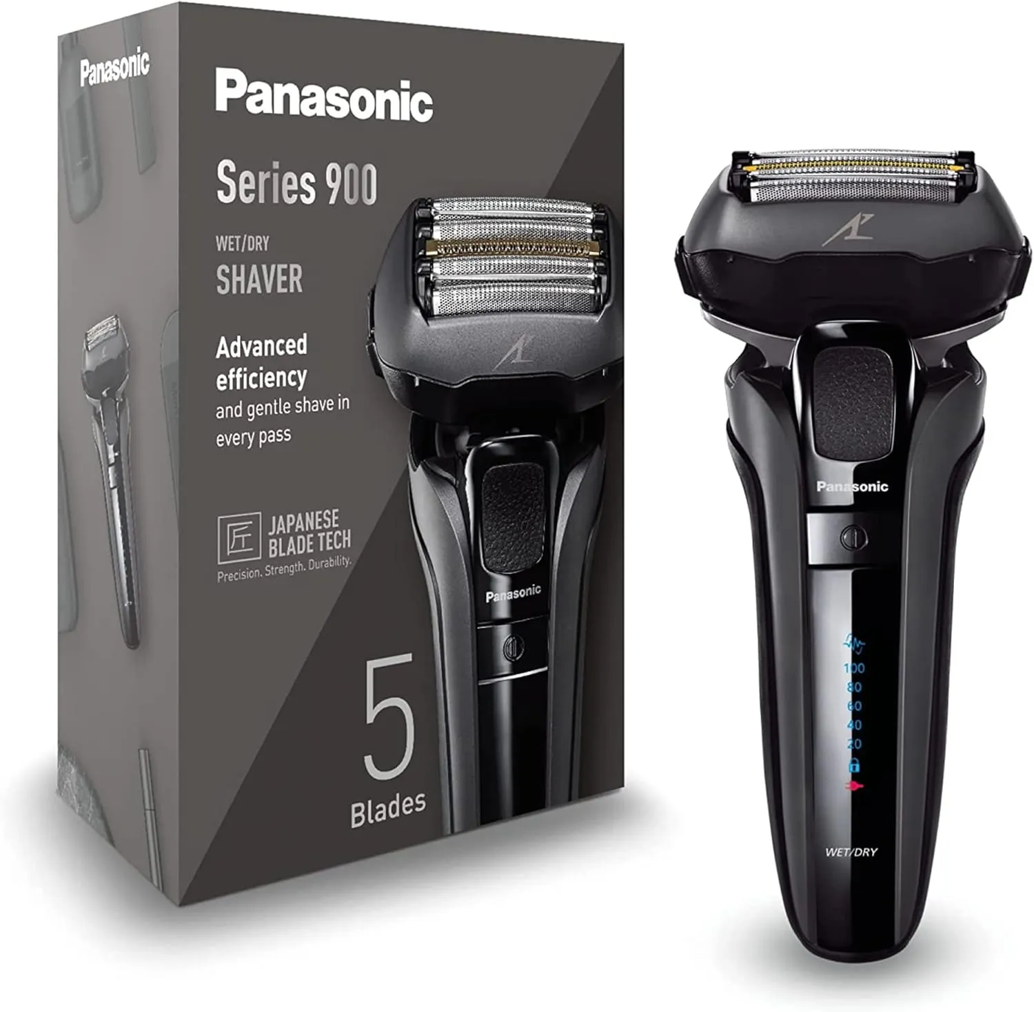 Panasonic Series 900 Premium Nass- und Trockenrasierer ES-LV6U Herren, Mattschwarz