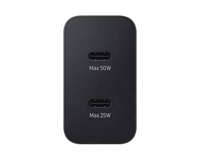 (50W) Duo USB C Schnellladegerät Netzteil mit USB C Ladekabel Datenkabel Power Delivery 3.1 (EP-T5020X) - Black (Schwarz)