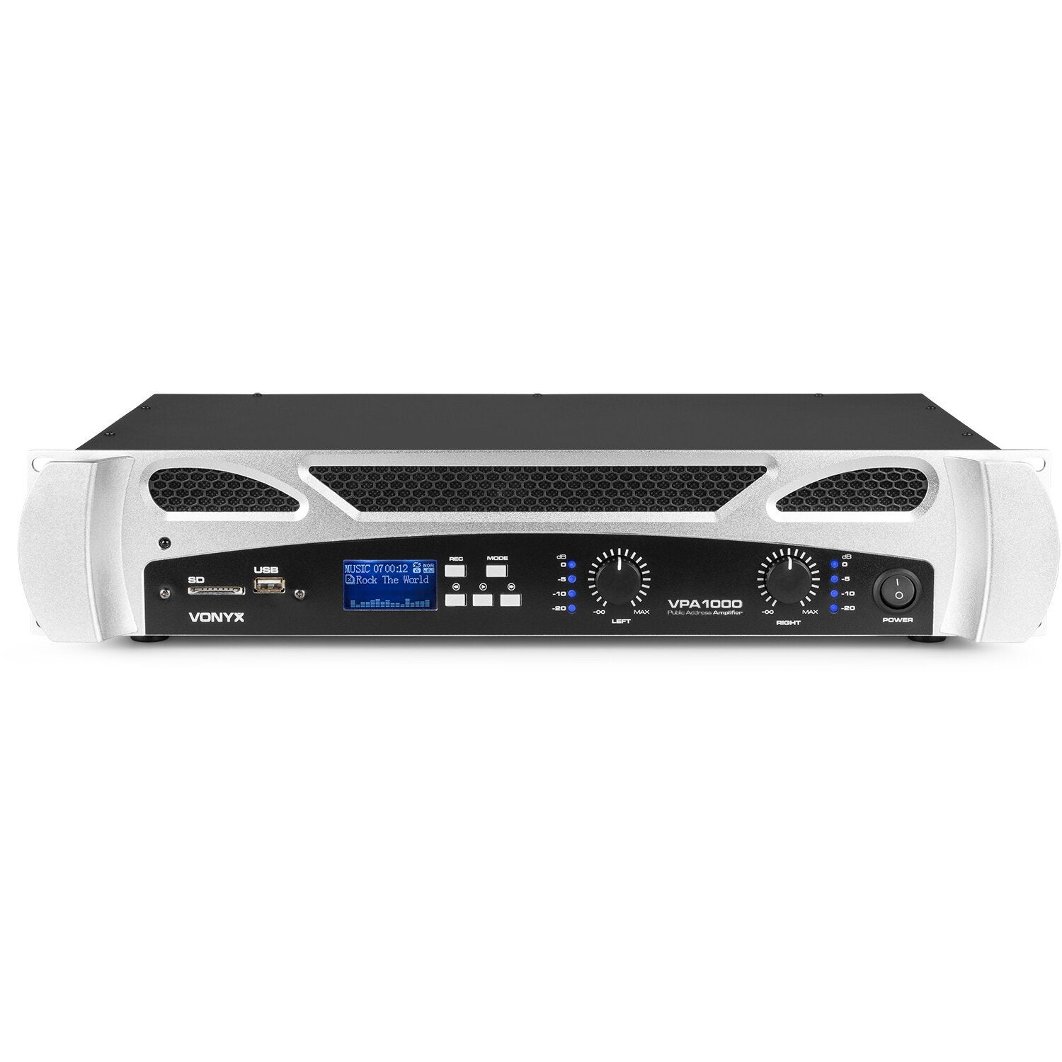 Vonyx VPA1000 2x 500W versterker / mediaplayer met Bluetooth