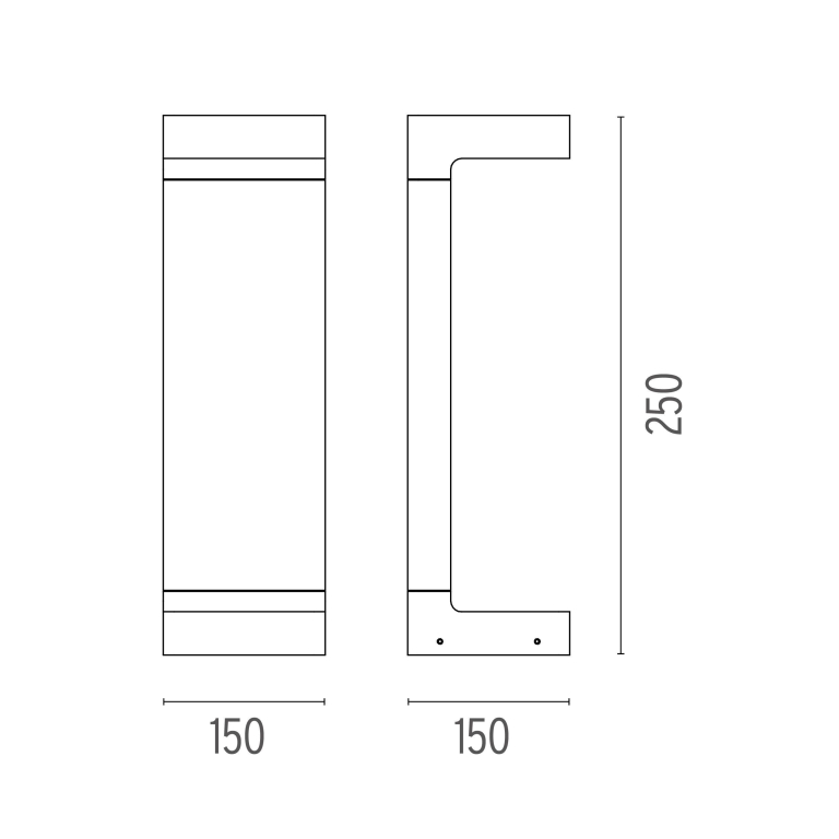 Flos Casting C 150x250 sokkellamp LED 2700K donkerbruin