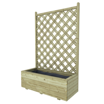 Bloembak met dubbele trellis 90x40 cm