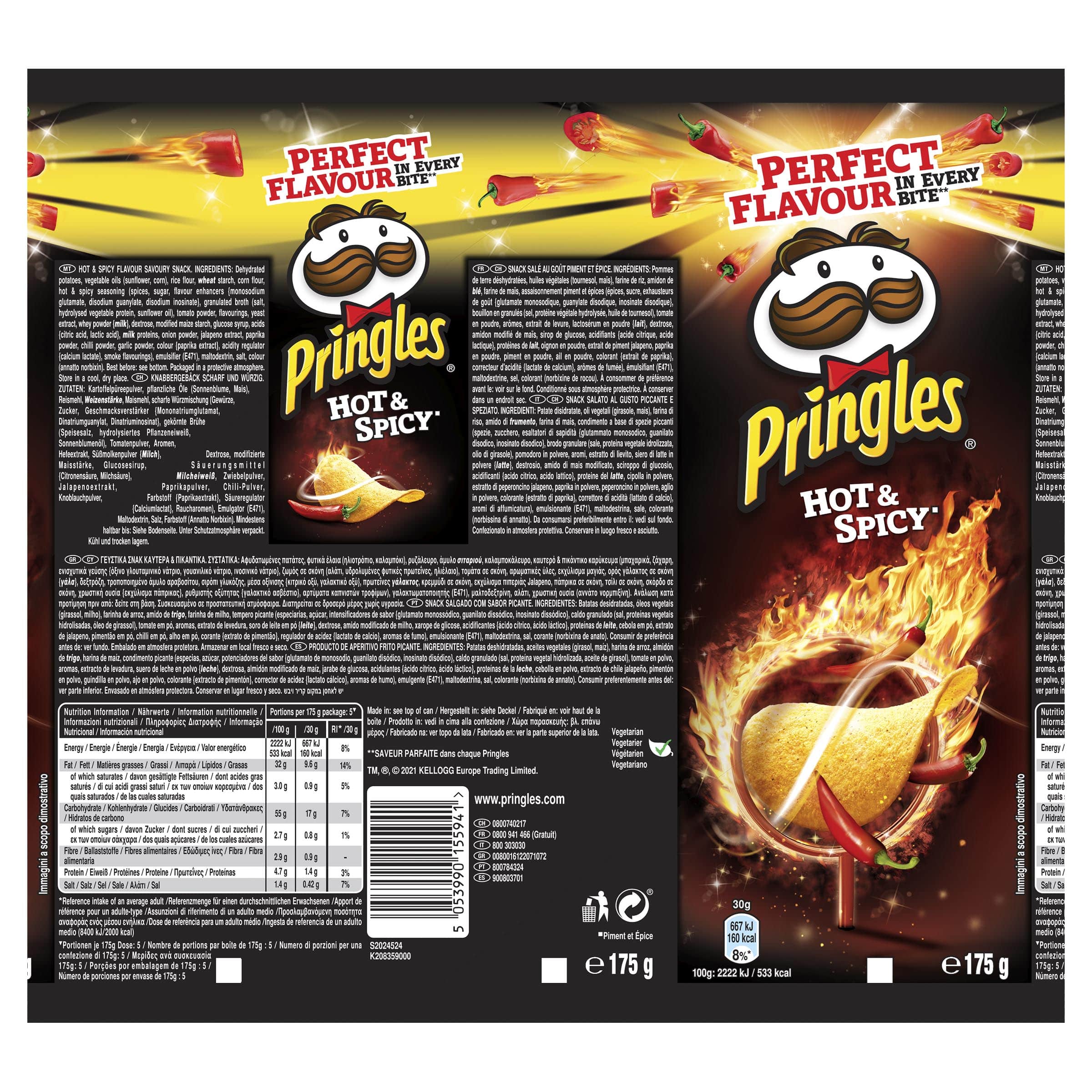 APERITIVO PRINGLES HOT & SPICY 175G