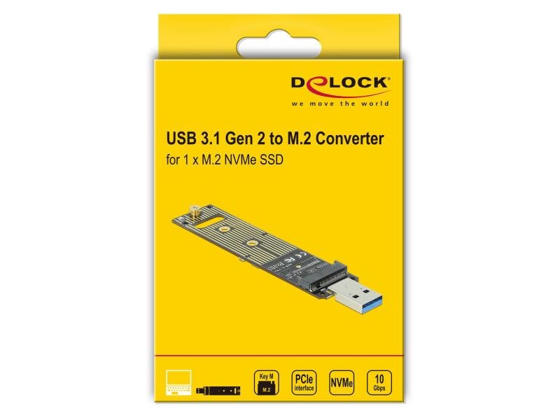 Delock Host Bus Adapter USB3.1 Gen2 - NVME PCIe M.2 SSD Delock Konverter für M.2 NVMe PCIe SSD mit USB 3.1 Gen 2