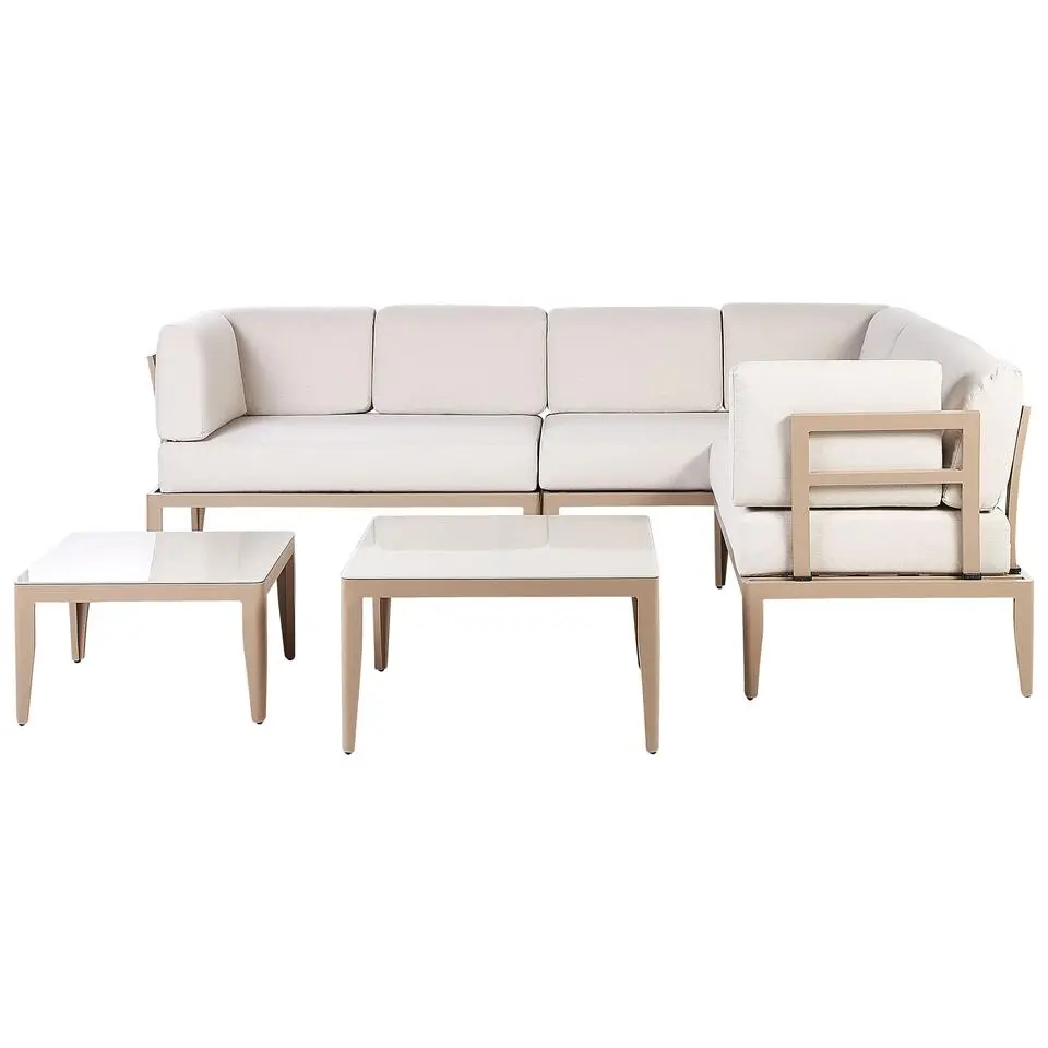 RIMA III - Loungeset voor 6 - Lichtbeige - Aluminium