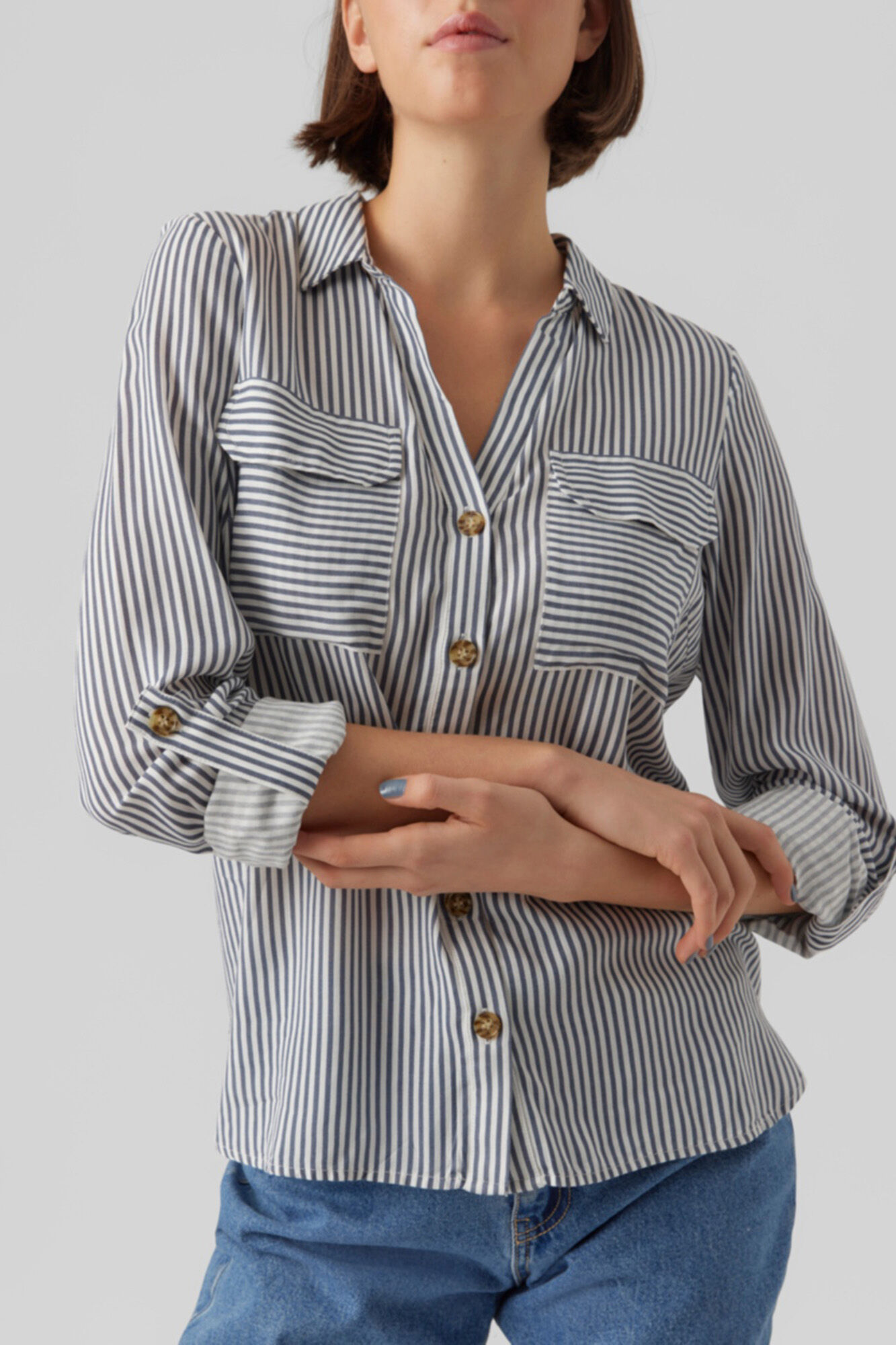 Camisa listrada - Estampa azul