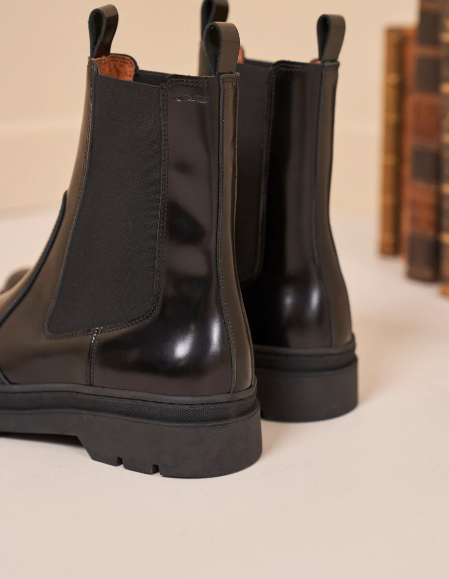 Bottines Thomas - Cuir box noir