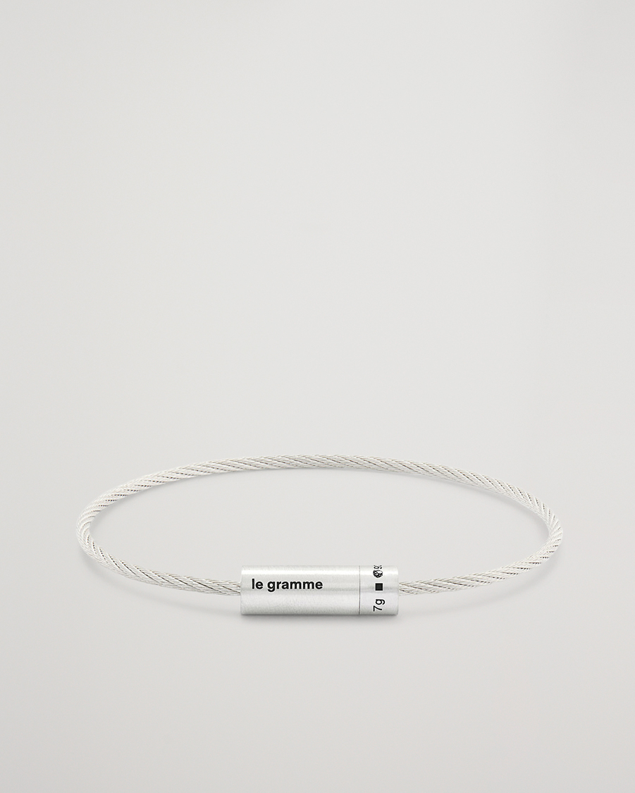 LE GRAMME Cable Bracelet Brushed Sterling Silver 7g