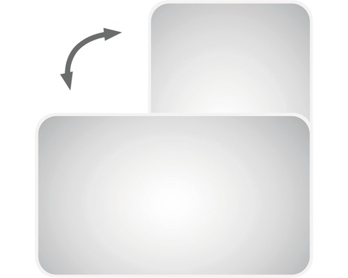 LED badkamerspiegel DSK Silver Juno 100x70 cm IP 24 (spatwaterdicht)