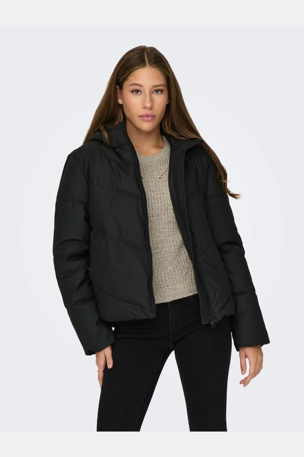 JDY Jdyarnhem Water Short Puffa 4089199 black