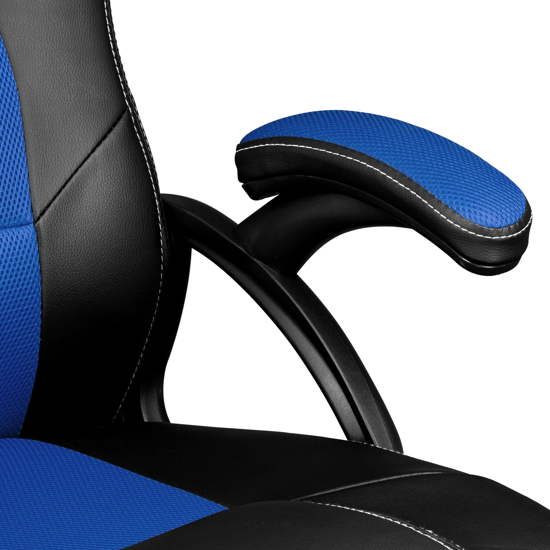 tectake® Bürostuhl, ergonomische Form, Kunstlederbezug mit Mesh-Gewebe, Belastbarkeit 120 kg