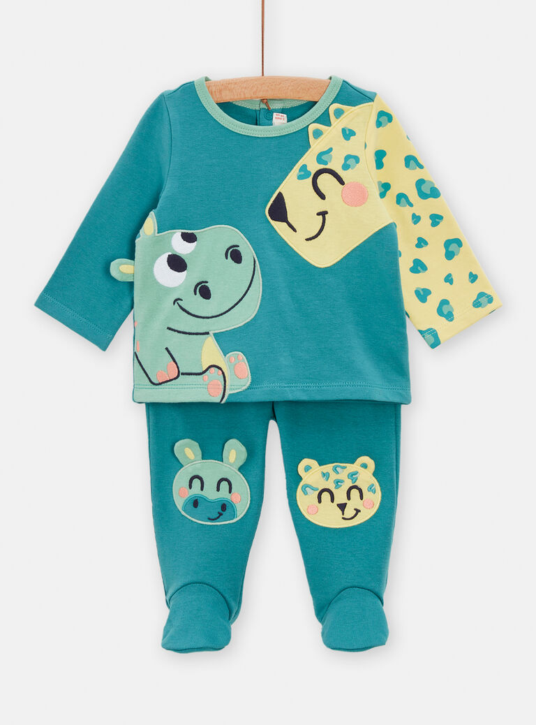 Pyjama turquoise pour bébé garçon