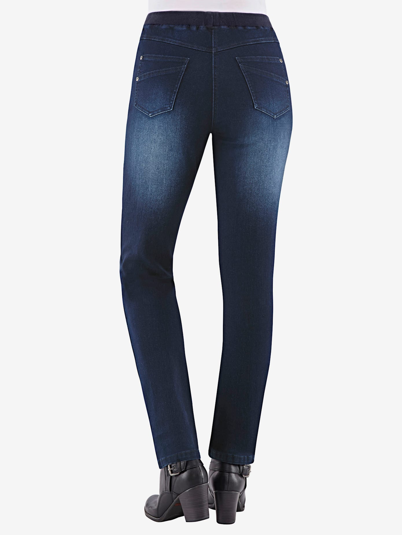 Jean femme confortable avec ceinture élastique