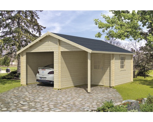 Enkele garage Nevis zonder deur 500 x 550 cm natuurlijk