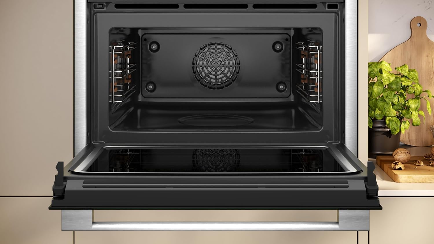 NEFF C24MR21N0, N70, Compact-Backofen mit Mikrowelle, Made in Germany, Full Touch TFT-Display, Inverter-Technologie, Soft Open and Close, Favorit-Funktion, Home Connect, 60 x 45cm, Edelstahl