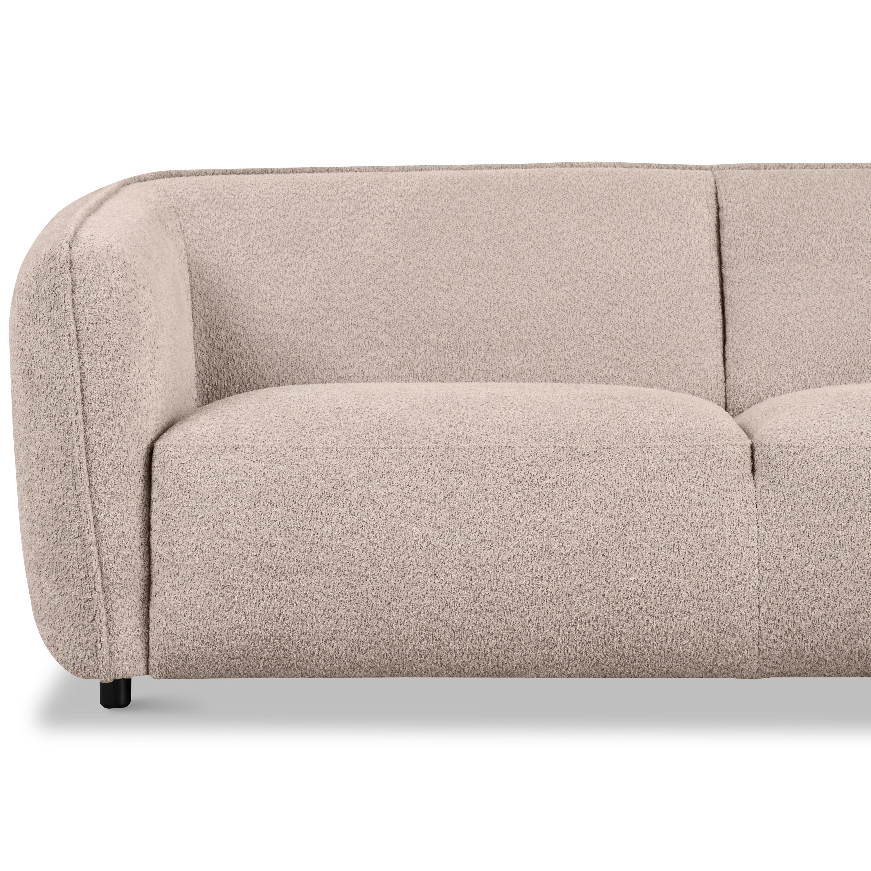 by fonQ Soft Hoekbank met Chaise Longue Rechts - Bouclé - Greige
