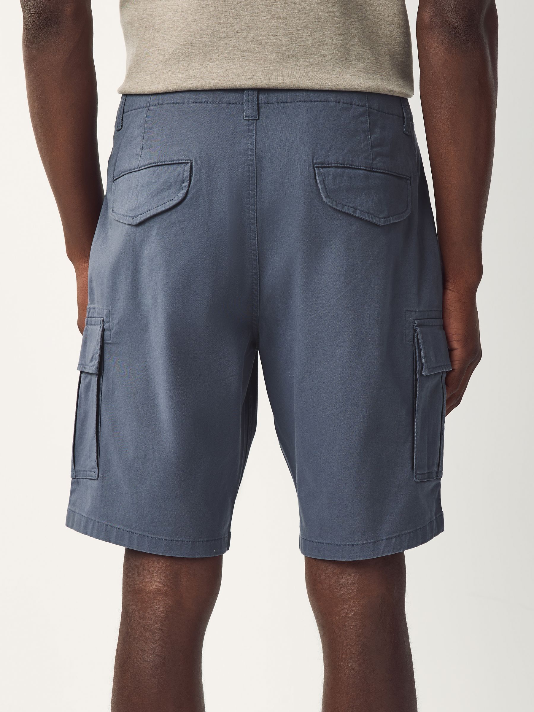 Blauw - Stretchy Korte cargobroek