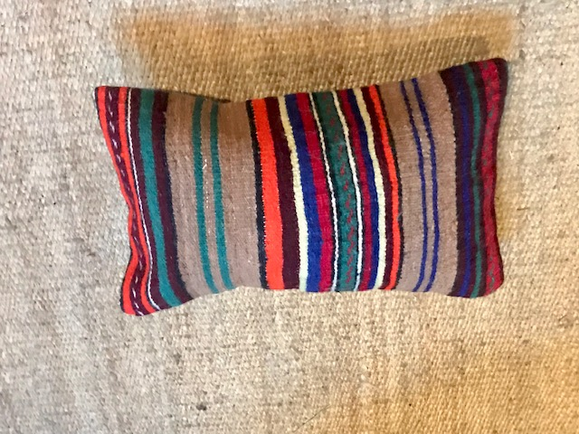 Kussen Vintage kelim 50x30 cm multistripe